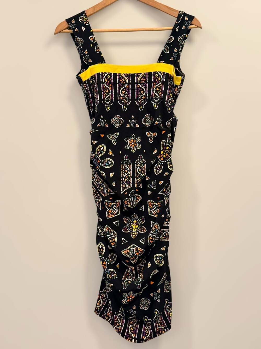 Nicole Miller - Multicolor Silk Gathered Sleeveless Dress -XS